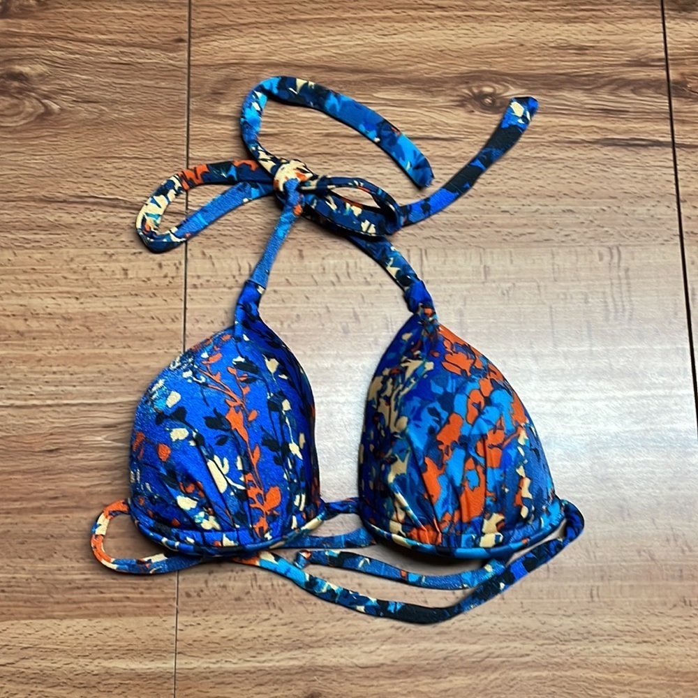 Abstract Floral Bikini Top
